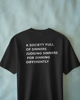Unisex Short Sleeve T-shirt: A SOCIETY FULL OF SINNERS