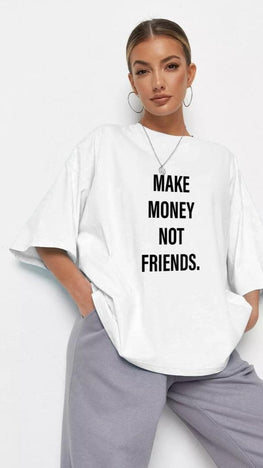 Unisex Short Sleeve T-shirt: MAKE MONEY NOT FRIENDS