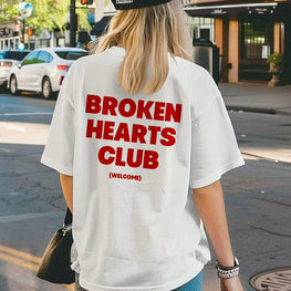 Short Sleeve T-shirt:Broken hearts club