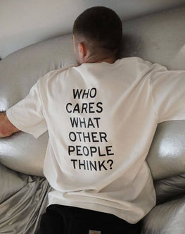Short Sleeve T-shirt: WHO CARES????