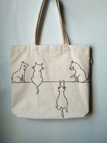 Canvas Tote Bag:cats