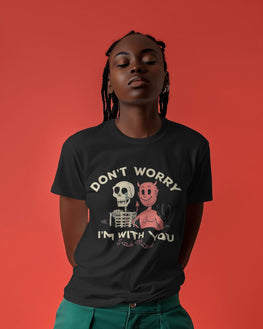 Unisex Short Sleeve T-Shirt: Devil Said Don't Worry