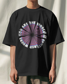 Unisex Short Sleeve T-Shirt: World Is Centered, Where You Are