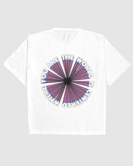 Unisex Short Sleeve T-Shirt: World Is Centered, Where You Are